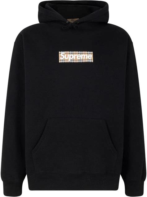 supreme Burberry sweatshirt logo